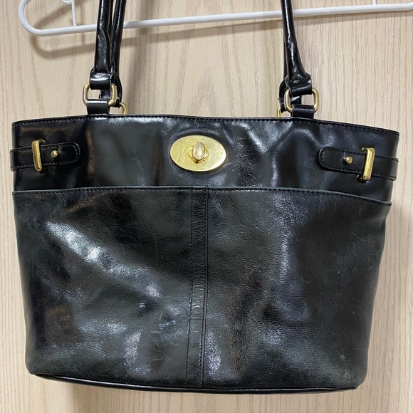Gianni Bernini Black Leather Shoulder Bag . - Picture 2 of 11